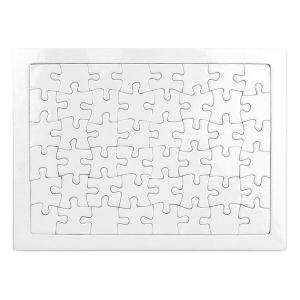 Puzzle avec cadre 48 pièces haute qualité (20x15 cm) en blanc