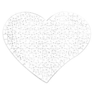 Puzzle corazón 111 piezas alta calidad (35,5x28 cm) en blanco