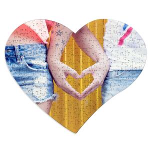 Puzzle corazón 111 piezas alta calidad (35,5x28 cm) en blanco 2