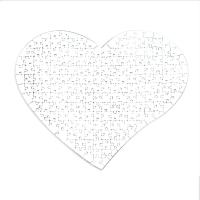 111 piece heart shaped high quality Puzzle (24.5x20 cm) blank