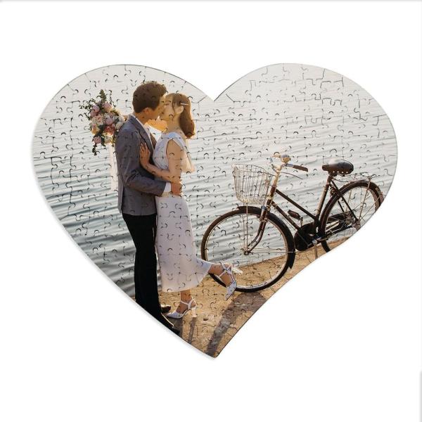 Puzzle cœur 111 pièces haute qualité (24,5x20 cm) vierge