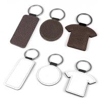Brown leatherette keychains (various shapes)