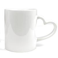 Tazas de cerámica con asa corazón