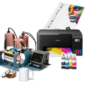 Pack plancha térmica para tazas InkOne M1 Pro + impresora Epson EcoTank ET-2860 Series