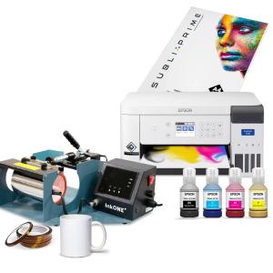 Pack 4 in 1 Mug Press InkOne M1 + printer Epson Surecolor SC-F100