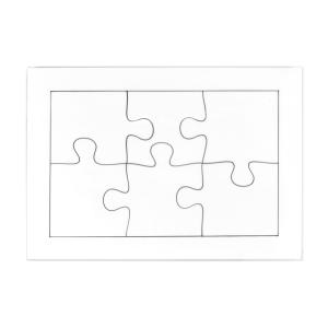 Puzzle in legno da 6 pezzi con cornice (20x14 cm)