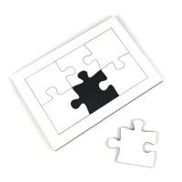 6 pieces wood puzzles with frame (20x14 cm)