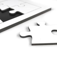 6 pieces wood puzzles with frame (20x14 cm)