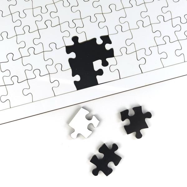 96 pieces wood puzzles with frame (40x28,5 cm)