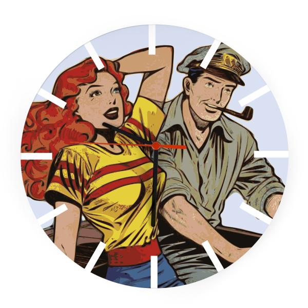 Horloge en bois ronde sublimation