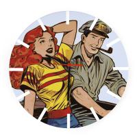 Reloj de madera redondo para sublimación