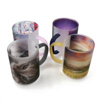 Tazas de cristal esmerilado de colores personalizables por sublimación