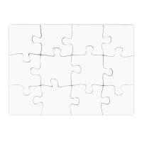 12 piece high quality Puzzles (14x10 cm) for sublimation