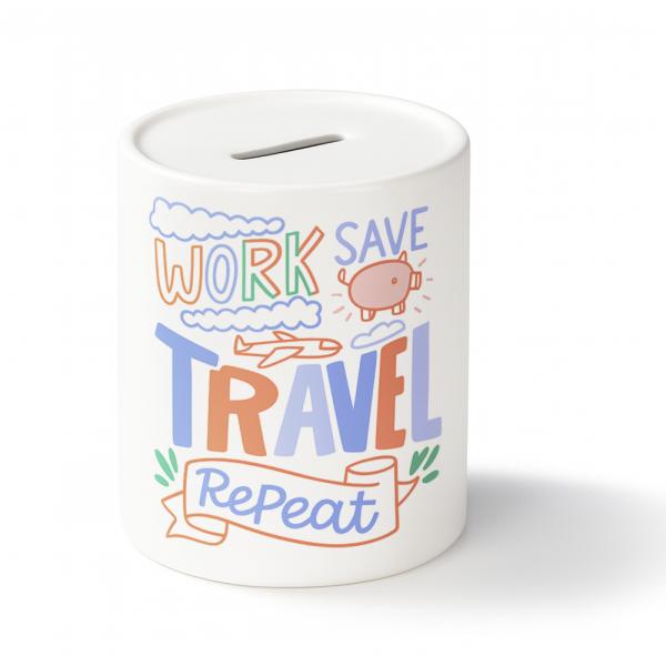 Cochons tirelires cylindriques en céramique à personnaliser par sublimation