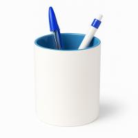 Pot à crayons en céramique brillante personnalisable par sublimation