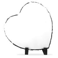 Heart rock slate photo frame 19.5 x 19.5 cm