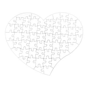 Puzzle corazón 55 piezas para sublimación de alta calidad
