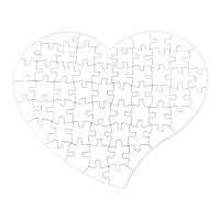 59 piece heart high quality puzzle for sublimation