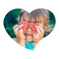 Rompecabezas de cartón rígido con forma de corazón sublimable