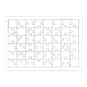48 pieces wooden puzzle with frame for sublimation