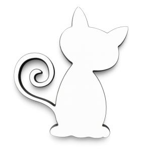 Figura de Gato en madera para sublimación (4,5x5,5 cm)