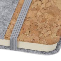 Taccuino ecologico A5 in feltro riciclato con sughero