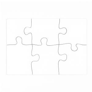 6 piece magnetic puzzles (6 x 8 cm) for sublimation