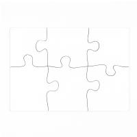 Puzzle magnetici 6 pezzi (6 x 8 cm) per sublimazione