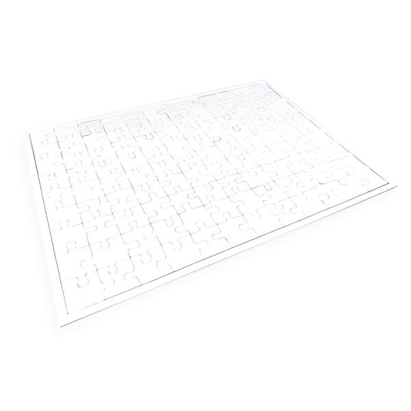 108 piece white cardboard puzzle with high quality technical varnish