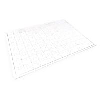 108 piece white cardboard puzzle with high quality technical varnish