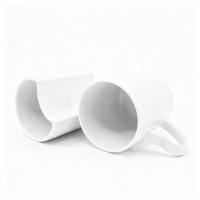 Tasses en céramique couple avec porgnée coeur pour sublimation