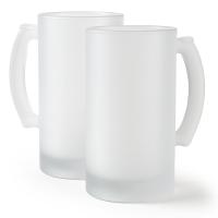 Jarra de cerveza de cristal esmerilada 16oz   para sublimación