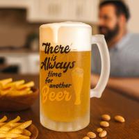 Boccale da birra in vetro smerigliato da 16 once sublimazione