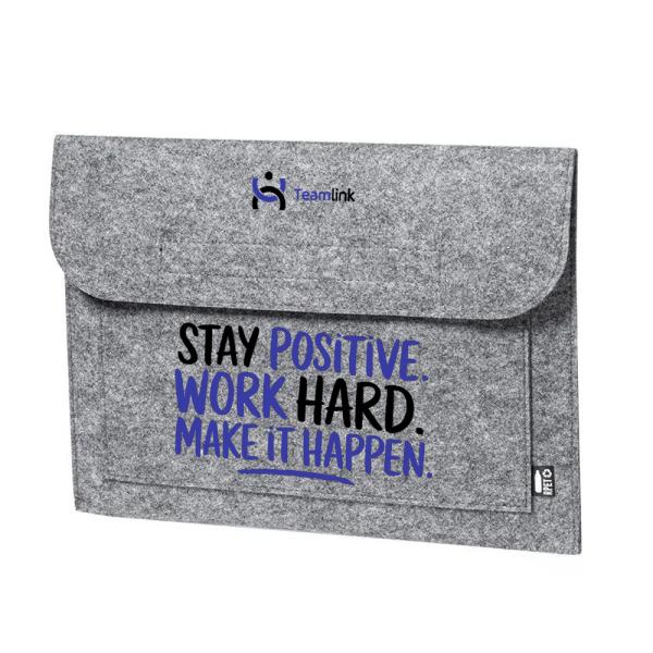 Recycled felt laptop bag and document holder