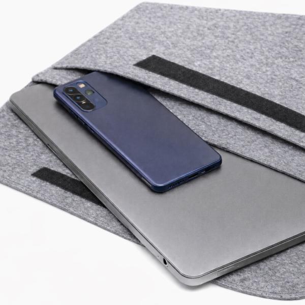 Recycled felt laptop bag and document holder
