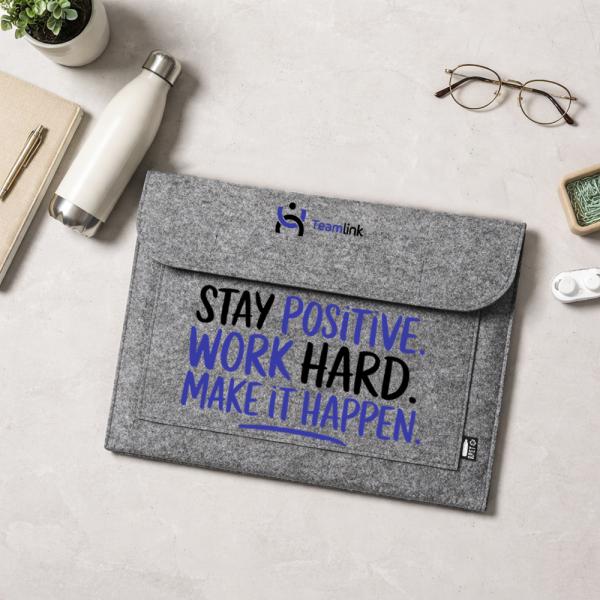 Recycled felt laptop bag and document holder