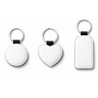 Leatherette key chains (various shapes) for sublimation