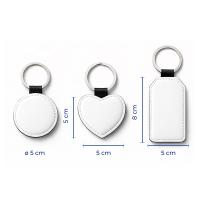 Leatherette key chains (various shapes) for sublimation