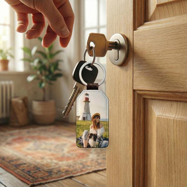 Leatherette key chains (various shapes) for sublimation