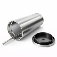 Tazza termiche in acciaio inox con cannuccia 450 ml