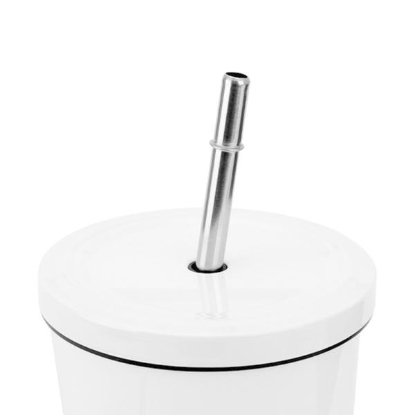 Tasse en acier inoxydable avec paille 450ML