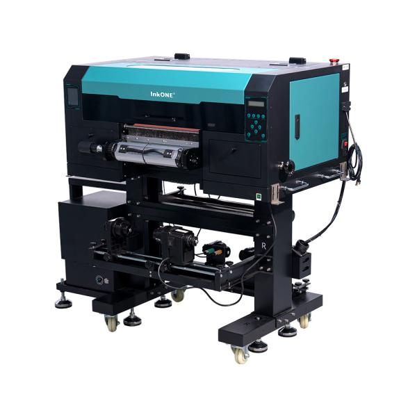 Système 2-en-1 : imprimante et lamineuse UV-DTF automatique de 35 cm de large.