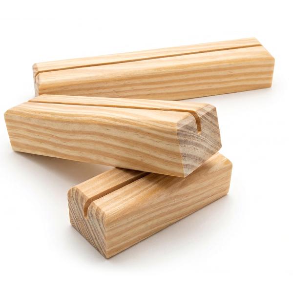 Supporto in legno con scanalatura per pannelli in metacrilato e acrilico