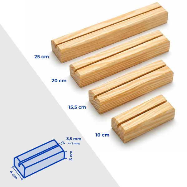 Basi in legno in varie lunghezze per progetti di personalizzazione