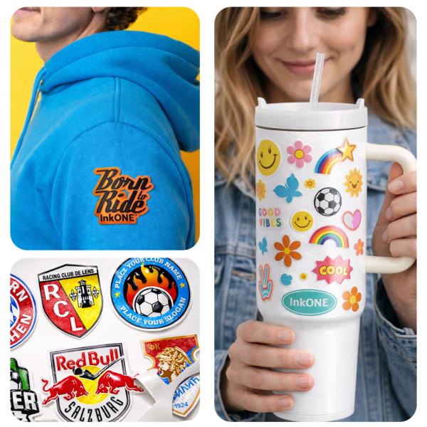 Impresora UV-DTF de gran formato InkOne UX4 (60 cm) para parches con relieve 3D