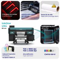 Impresora UV-DTF de gran formato InkOne UX4 (60 cm) para parches con relieve 3D
