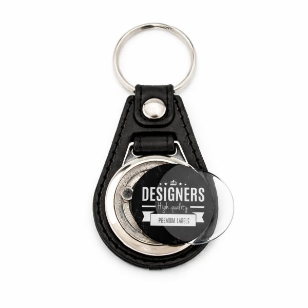 Imitation leather circular keychains MD-25