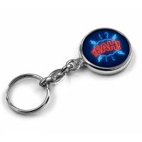 Circular metal keychain MO-33 D