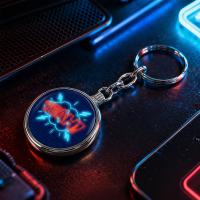 Circular metal keychain MO-33 D