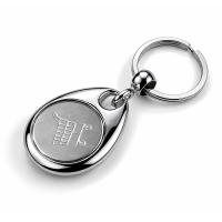Metal keychain with coin for shopping cart MH-25 CARRO